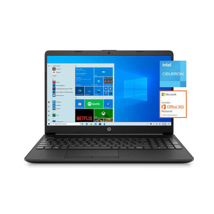 HP-15-dw1001wm (HP 15.6"  FHD, Celeron N4020,  4GB RAM, 128GB  SSD,  Black, Windows 1...